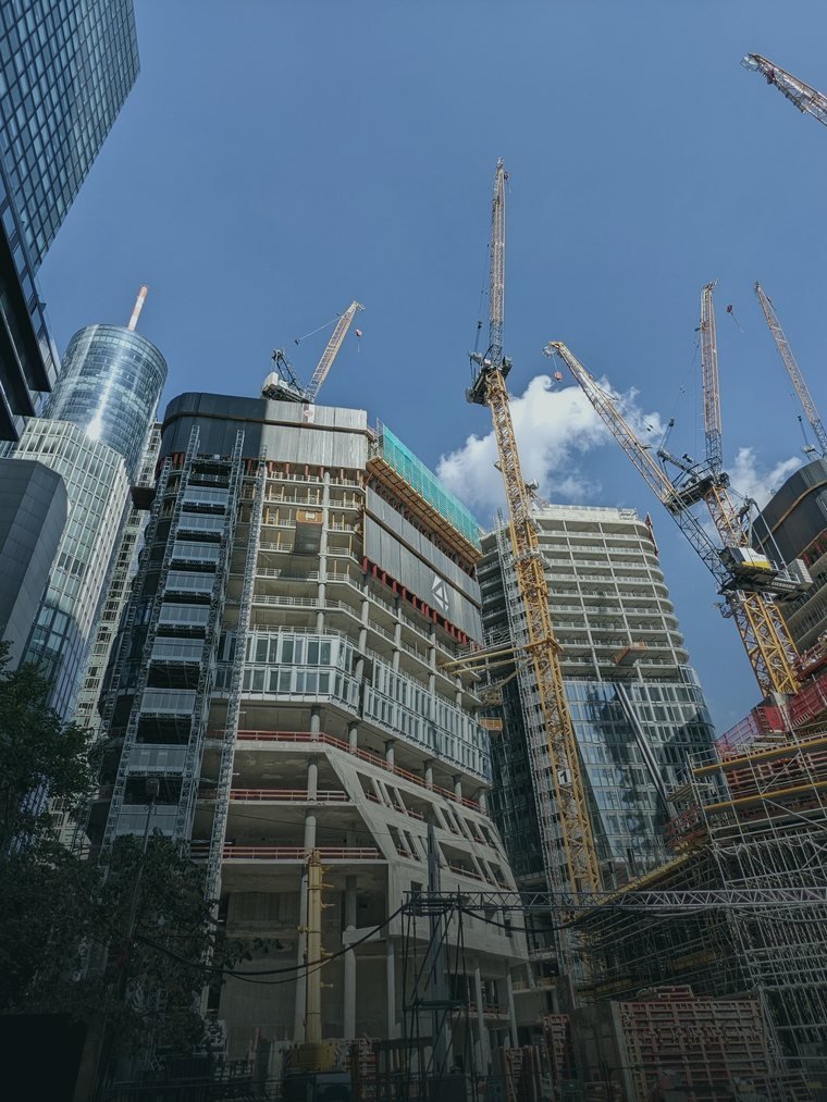 High-rise towers under construction