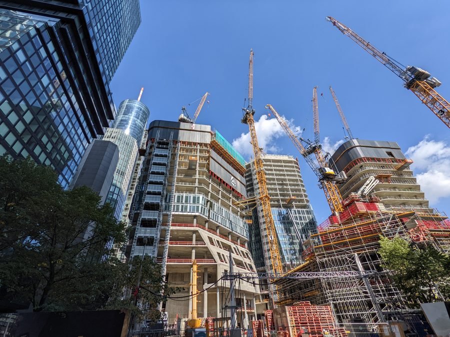 The site during construction