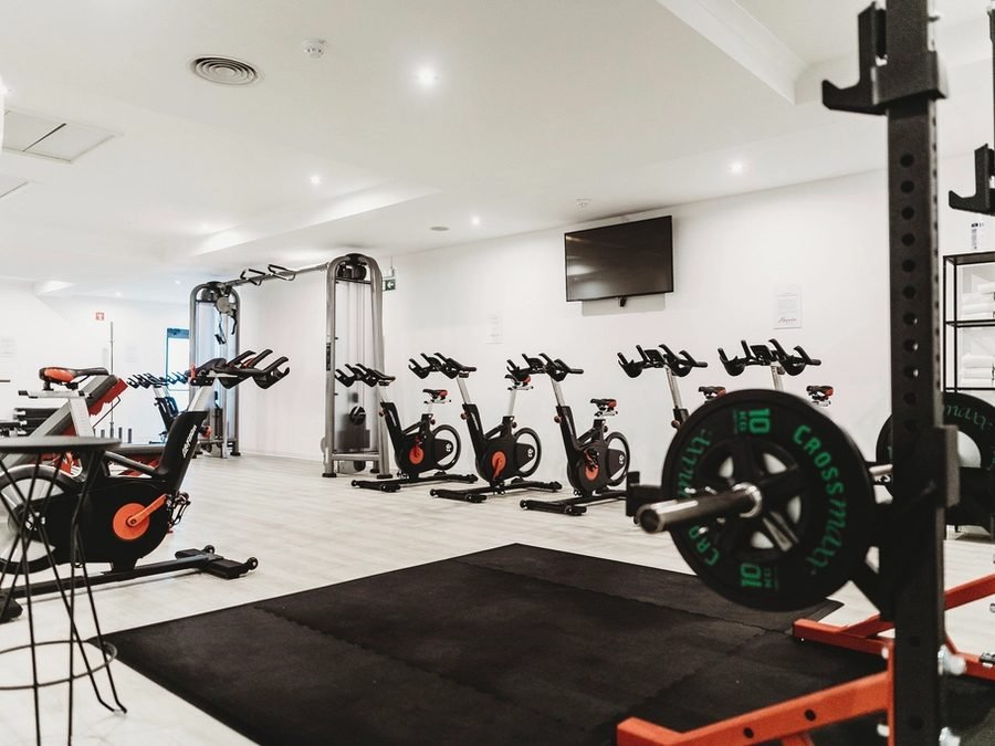 The gym and fitness floor