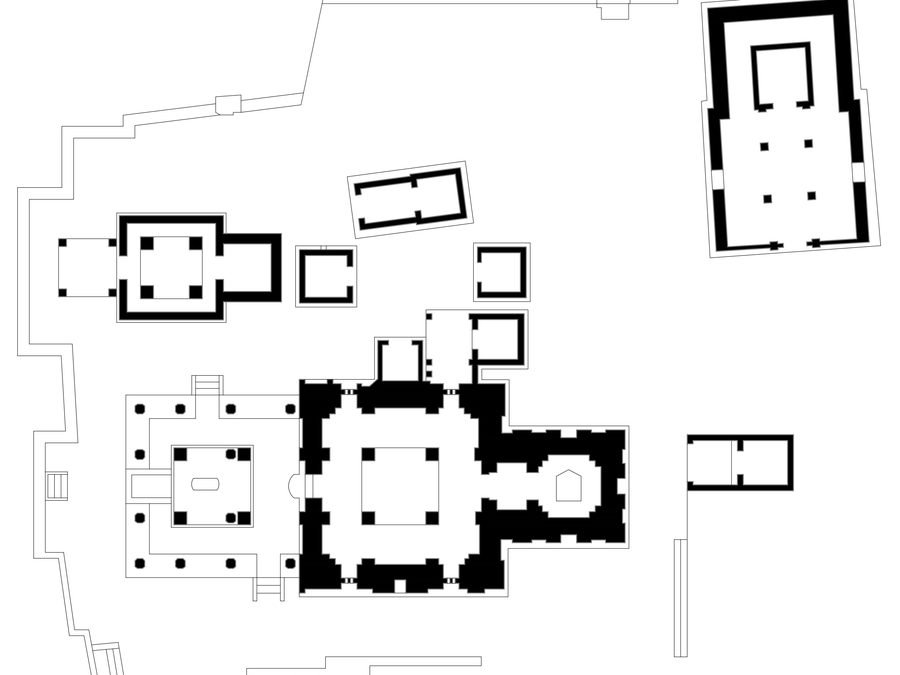 A floor plan drawing